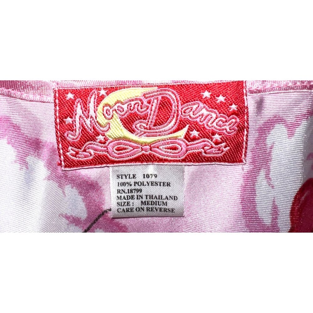 Moon Dance Pink Heart & Cloud Patterned Satin Chemise Medium - Picture 2 of 2